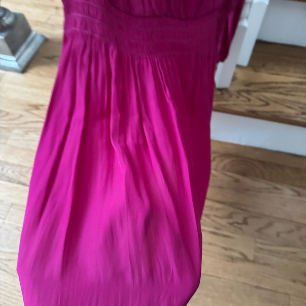 Ramy Brook Amalie Fuchsia exposed shoulder Dress - Picture 6 of 6